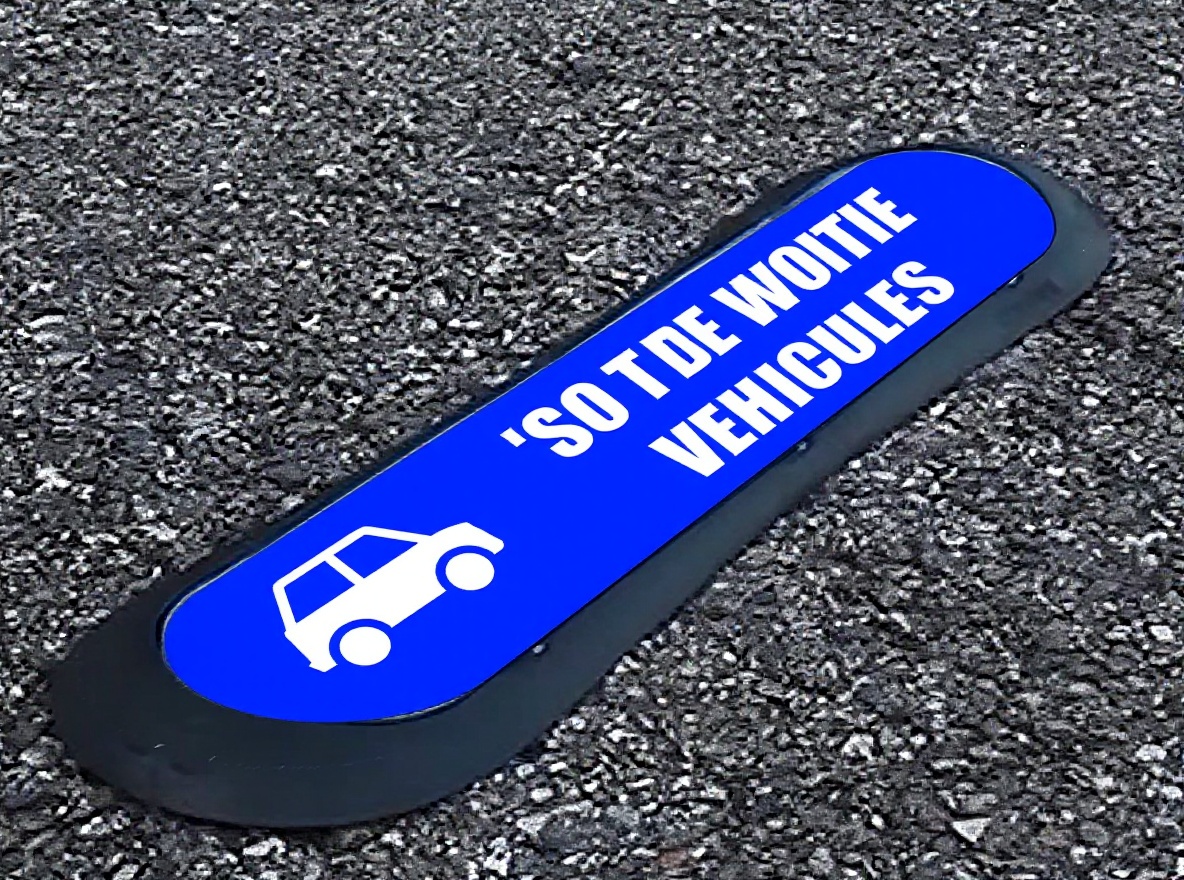 Signaletique parking parking Com Park brevetee visuel sortie vehicules installee en france