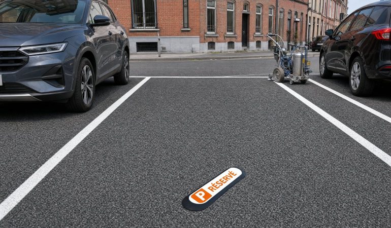 Revendeur Com’Park marqueur au sol Lille — kit signalétique de parking modulable RÉSERVÉ
