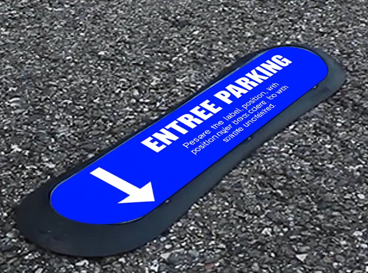 Signaletique parking copropriete Com Park brevetee visuel entree parking installee en france