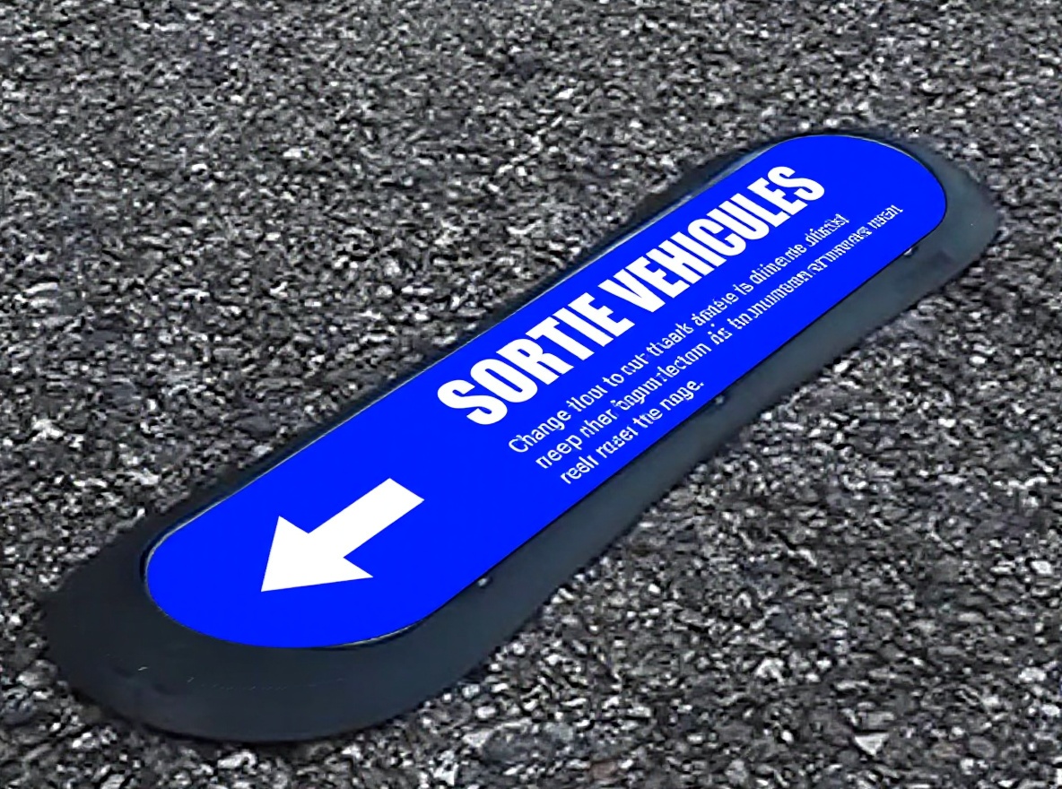 Signaletique parking copropriete Com Park brevetee visuel sortie vehicules installee en france