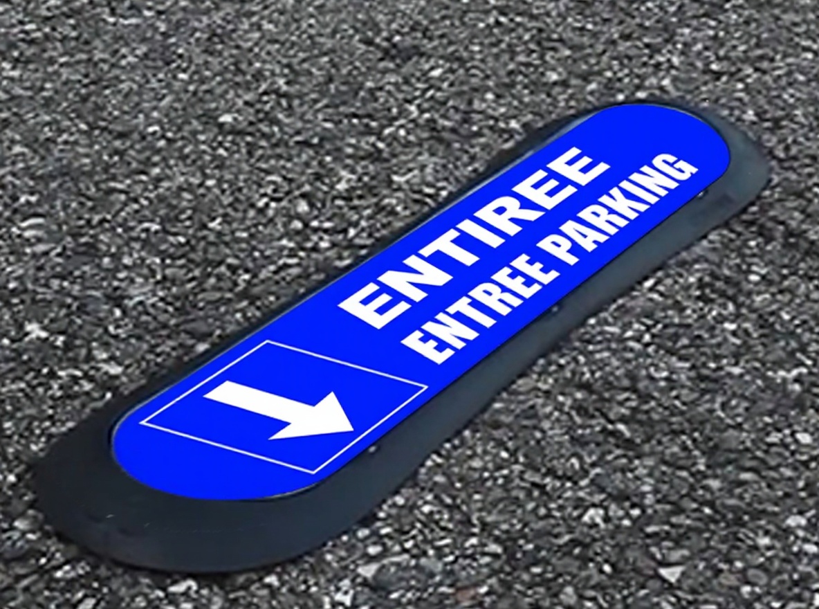 Signaletique parking copropriete Com Park brevetee visuel entree parking installee en france